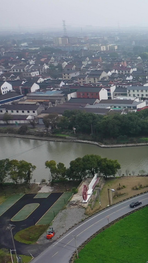 航拍京杭大运河沿岸风景京杭运河23秒视频