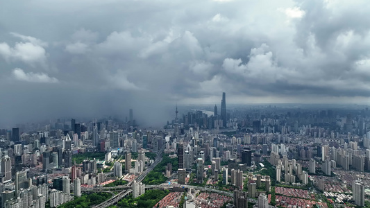 可商用合集-上海台风桑达入境风暴雨幡航拍视频