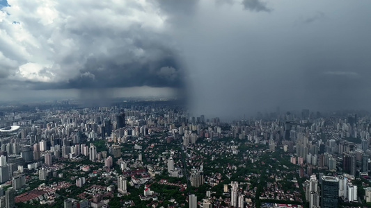 可商用合集-上海台风桑达入境风暴雨幡航拍视频