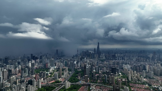 可商用合集-上海台风桑达入境风暴雨幡航拍视频