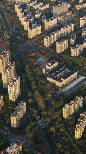 南京河西城城区房地产航拍商业中心64秒视频
