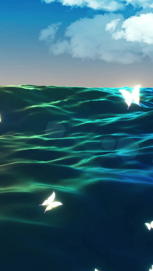 海面浪花背景素材海洋背景30秒视频