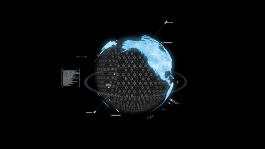 Plexus全息科技地球通道模板视频