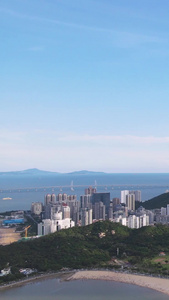 航拍旅游城市广东珠海城市全景素材城市风光视频