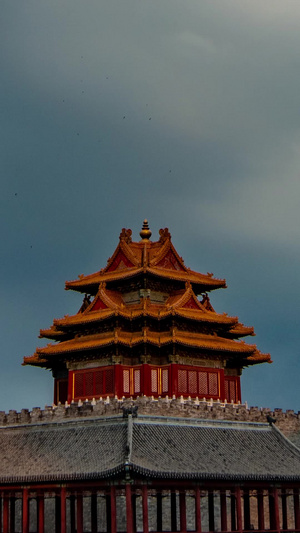 北京故宫紫禁城角楼延时古代建筑25秒视频