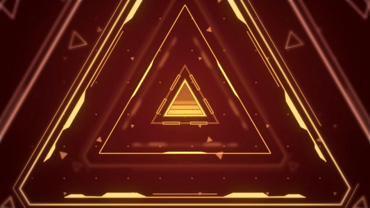暗红色三角形电能循环动态背景视频