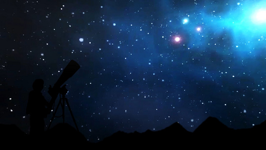 星空延时山空间和天文学星云望远镜视频