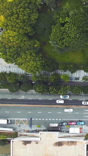 航拍风光城市长江汛期沿江大道交通道路车流与道路平齐的长江水面素材城市建设47秒视频
