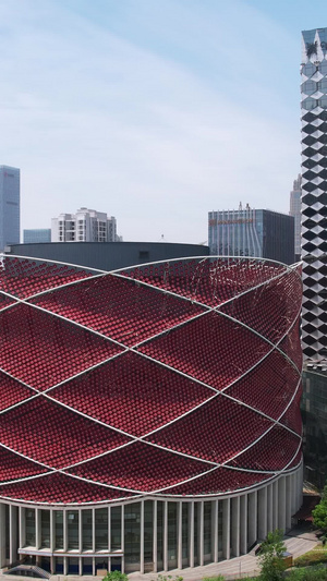 武汉地标航拍城市湖景地标建筑红灯笼景观环绕飞行素材灯笼素材70秒视频