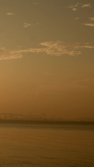 实拍海边清晨太阳升起延时摄影艺术渲染20秒视频