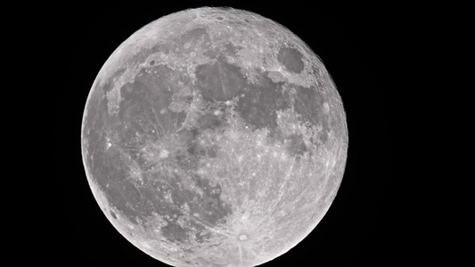 月亮月球长焦镜头特写视频