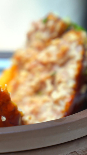 扬州美食蟹粉狮子头传统美食29秒视频