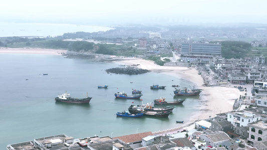 4K航拍 福建渔船停泊  视频