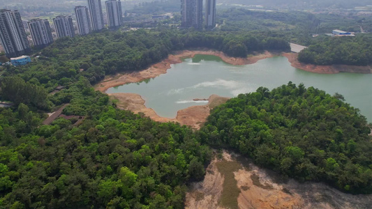 航拍厦门汀溪水库景观视频