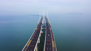 4K航拍青岛胶州湾跨海大桥 90秒视频