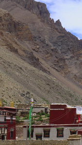 最高海拔寺庙珠峰大本营绒布寺延时视频西藏风光视频