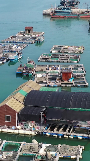 广东汕头南澳岛海上渔村风光海洋牧场31秒视频