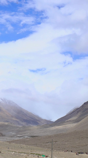 最高海拔寺庙珠峰大本营绒布寺延时视频旅游目的地12秒视频