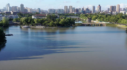 5A景区江苏南通濠河景区视频