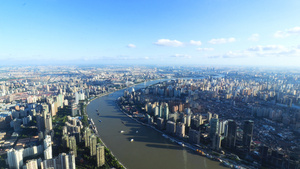 4K俯瞰上海黄埔江8秒视频