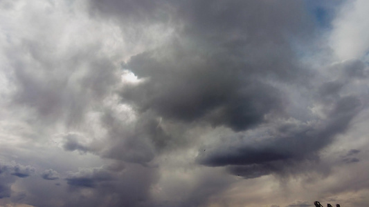 4k拍摄天空延时傍晚天空乌云翻滚下雨前夕视频素材视频