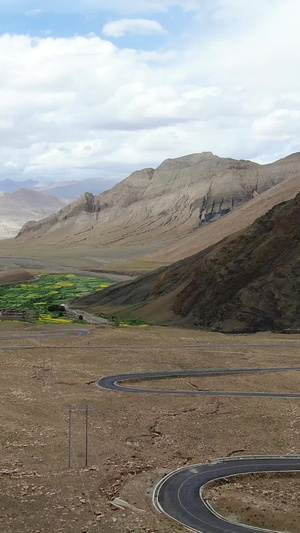 珠峰国家公园景区入口处航拍视频喜马拉雅山脉104秒视频