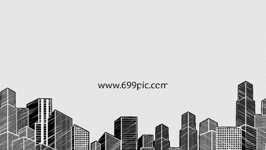 手绘风格高楼大厦宣传图片介绍开场AEcc2017模板视频