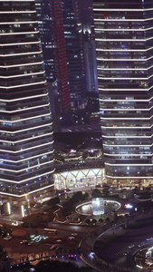 东方明珠塔夜景航拍上海城市宣传片视频