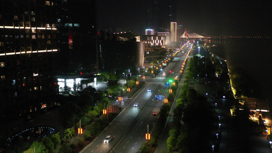 南昌红谷滩和凤凰洲夜景视频