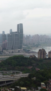 航拍雾都重庆渝中区半岛重庆主城视频