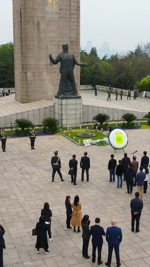 高清航拍南京雨花台烈士陵园【该视频无肖像权，请勿商用】红色旅游9秒视频