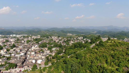 贵州青岩古镇5A景区全景航拍视频