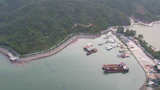 沿海山地航拍视频