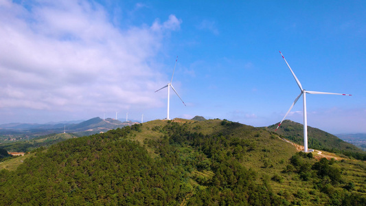 风电风车航拍绿色能源视频