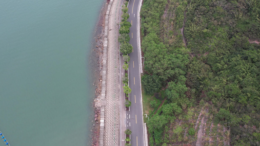 沿海道路航拍视频