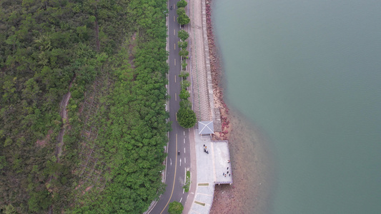 沿海道路航拍视频