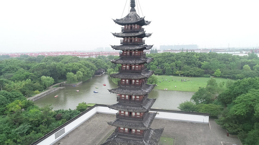 上海松江方塔园照壁视频