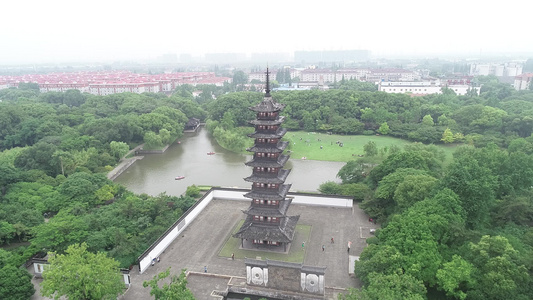 上海松江方塔园照壁视频