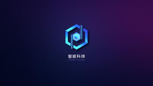 3D科技线条图形动画logo演绎视频