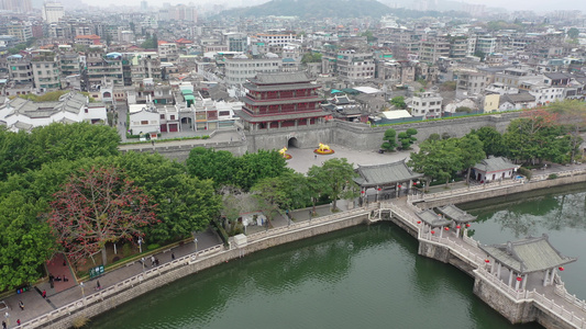 潮州城墙广济门航拍视频