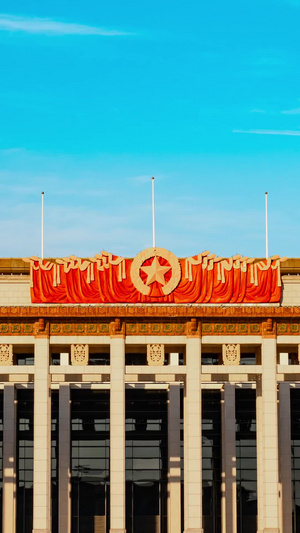 震撼延时中国国家博物馆北京地标4A景点10秒视频