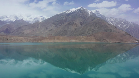 新疆白沙湖自然风光4K航拍视频