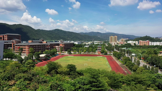 中山桂山中学航拍视频