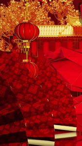 春节春字舞台背景素材跨年背景视频