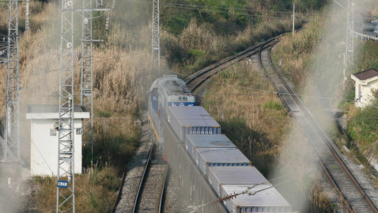 8K实拍运输列车素材视频