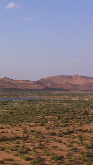 沙漠月亮湖旅游景区航拍74秒视频