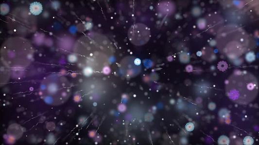 唯美动态大气粒子光线花朵放射背景视频元素视频