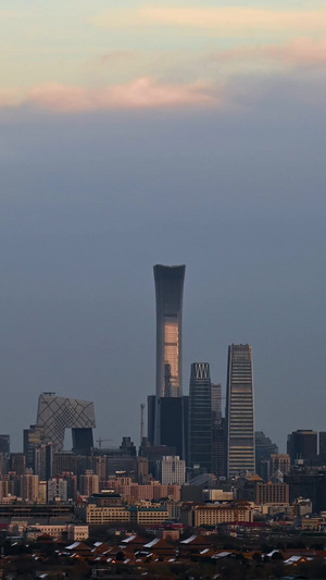 北京CBD与故宫的古与今古与今建筑14秒视频