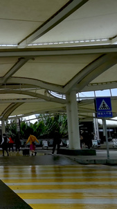 国际机场航站楼延时视频素材斑马线视频