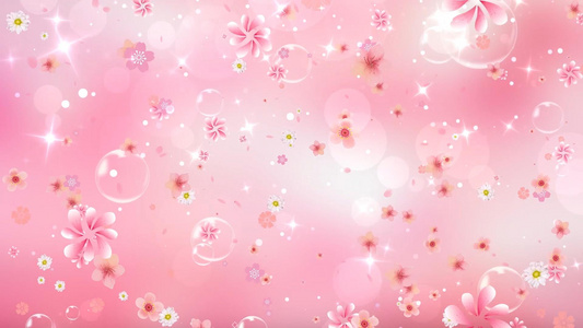 温馨唯美动态花朵粒子飘动背景视频元素视频